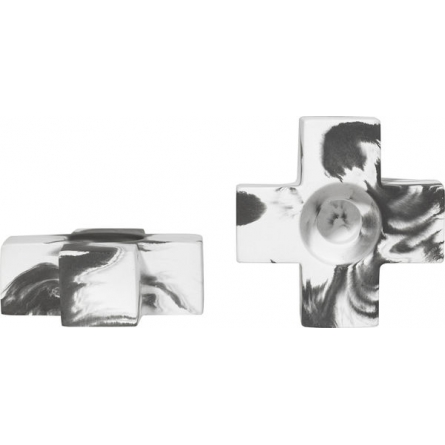 Plus Candle Holders Graphite Light Marbled
