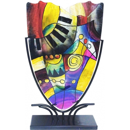 Glasvas Piano & Smidesställning, H 47,5cm