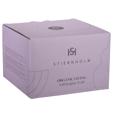 Organic Living Vattenglas 28c, 4-pack