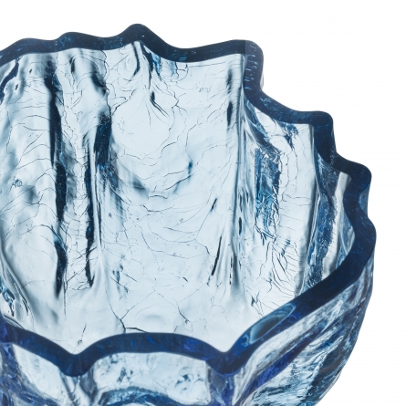 Crackle Vase Circular Glass, H 17,5cm