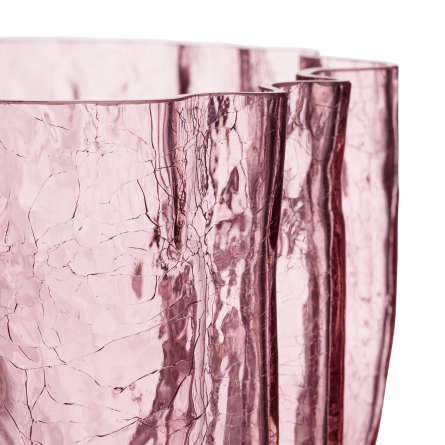 Crackle Vase Pink, H 17,5cm