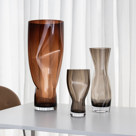 Squeeze Vase Smokey Brown, 23cm