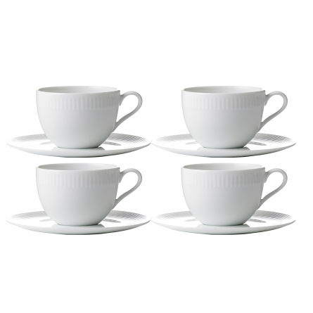 Relief Kaffeetasse mit Untertasse 20cl, 4-pack