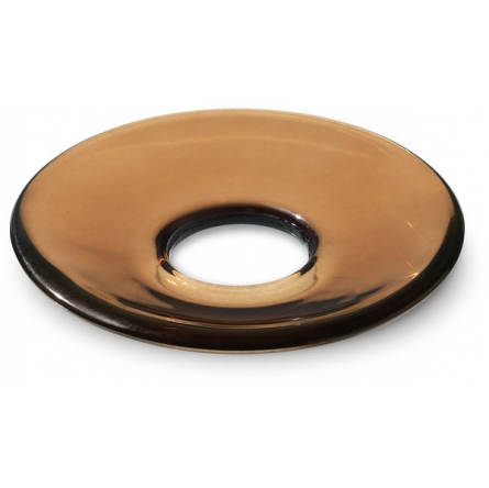 Ljusmanschett flat Brun, Ø8,5 cm