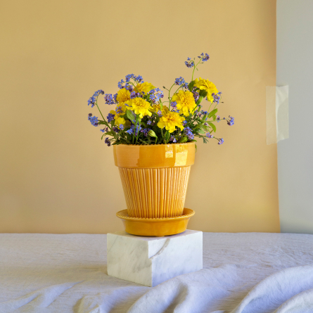 Simona Pot Yellow, Ø 14cm