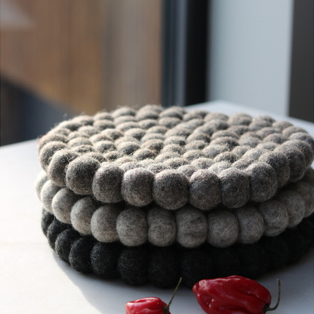 Hotspot Placemat Wool 21cm, Dark grey