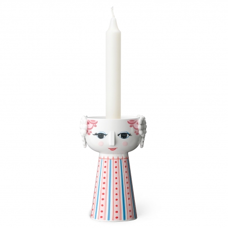 Eva Candlestick Red, H 14cm