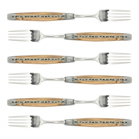 Gaffelset 6 delar Oliv, rostfri matt