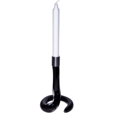Cobra Candlestick Black, 21cm