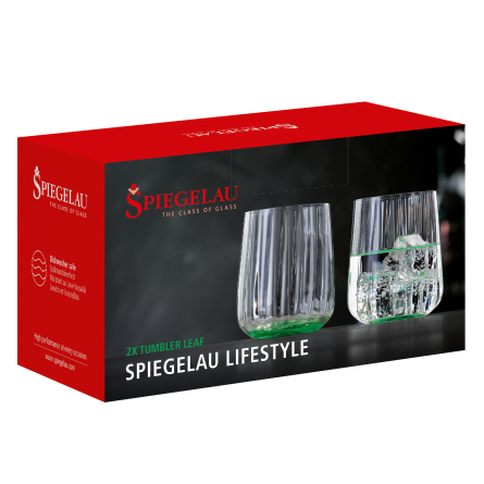 LifeStyle Tumblerglas Leaf 34cl, 2-pack