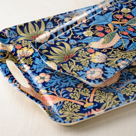 Strawberry Thief Blue Tray, Large
