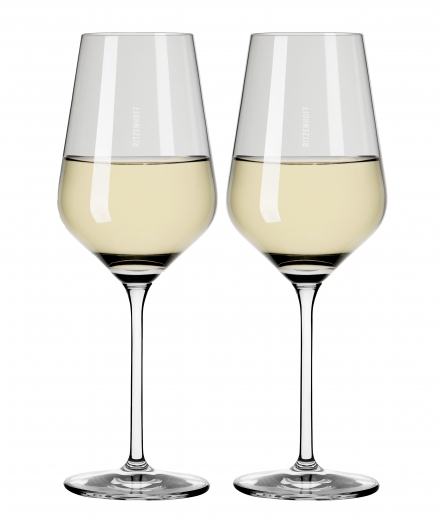 Grey Fjordlicht White Wine Glass 38cl, 2-pack