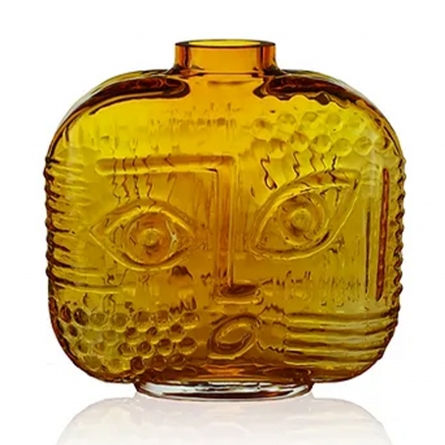 Luna Vase Amber, H 13,5cm