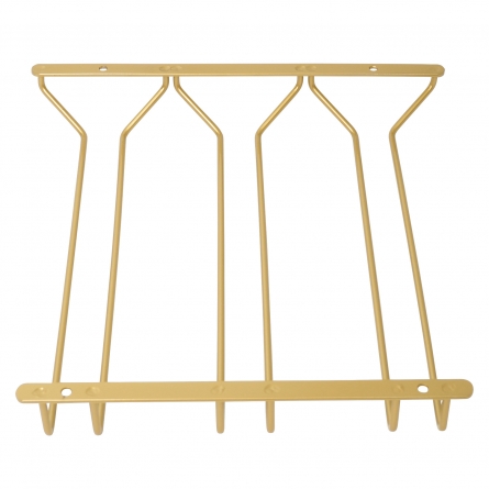 Glass hanger Bar Hanger 3 rows Gold
