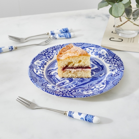 Blue Italian Dessertgaffel 15cm, 6-pack