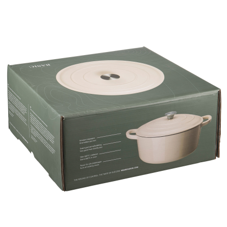 Basic Gjutj&auml;rnsgryta Creme, 6,5 L