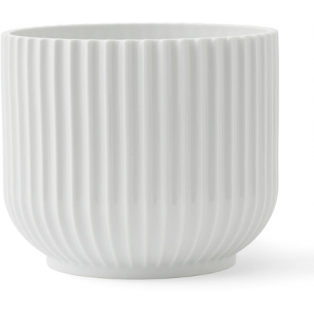 Lyngby Flower Pot White, H 13cm