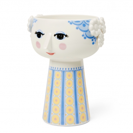 Eva Vase Blue, H 18,5cm