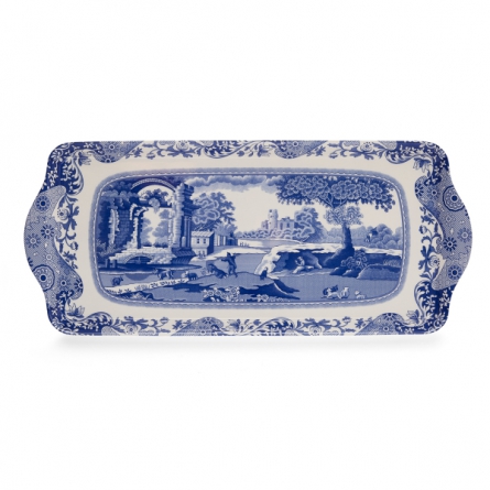 Blue Italian Tray 38.5x16.5cm