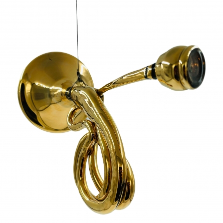 Armstrong Blues Glass Trumpet Pretzel, Unique