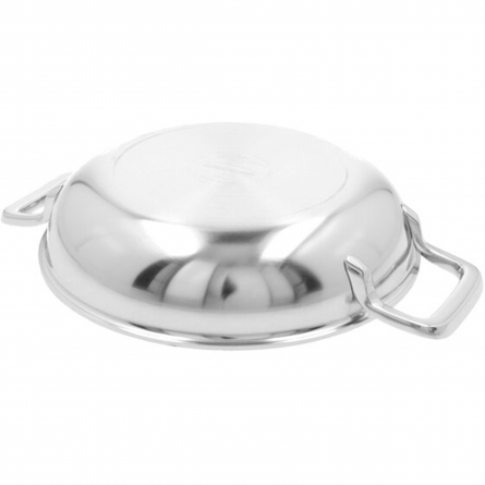 Multifunction Frying pan with 2 handles 20 cm, 18/10 Stainless steel, Silver