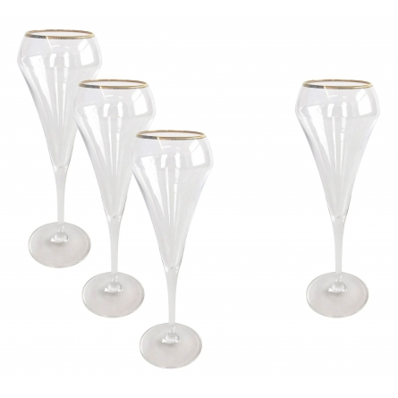 Open Up Champagne Glass Gold 20cl, 4-pack