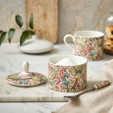 Golden Lily Covered Sugar Bowl, 28cl