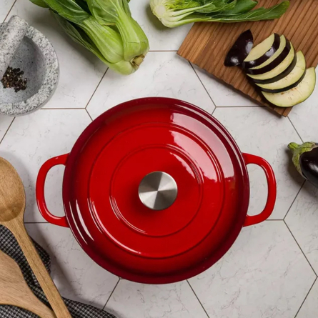 Basic Gjutj&auml;rnsgryta R&ouml;d, 4,4 L