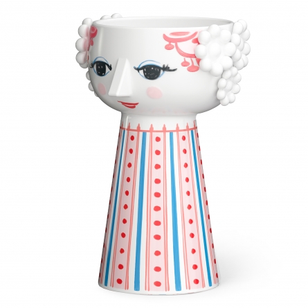 Eva Candlestick Red, H 14cm
