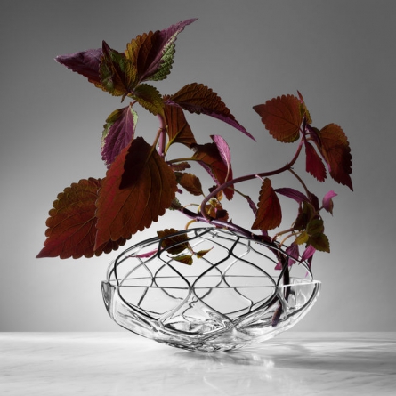 Bloom Vase Clear/Metal, H 23cm