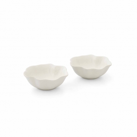 Floret Cream Serving Bowl 14cm, 2-pack