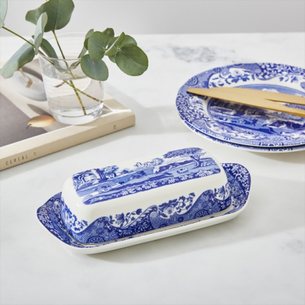 Blue Italian Butter Dish