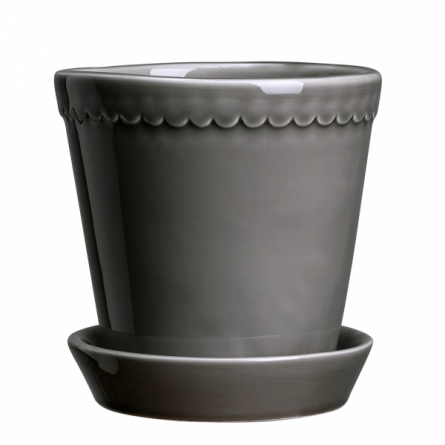 Helena Pot Pearl Grey, Ø 12 cm
