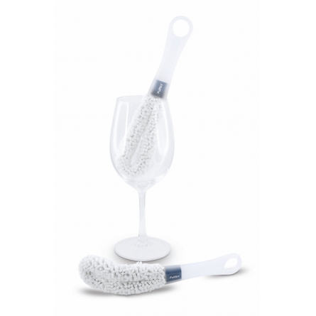 Wine glass brush with handle