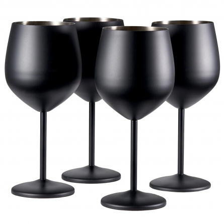 Wine Glass Matte Black 50cl, 4-pack