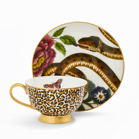 Creatures of Curiosity Tea Cup & Saucer Leopard 20cl