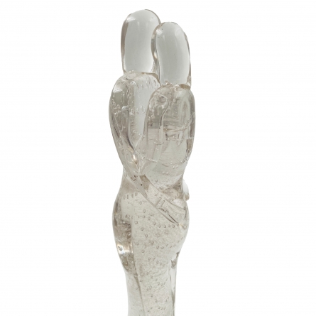 Paar schöne Glasskulpturen 33cm