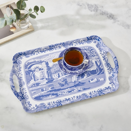 Blue Italian Tray 48 x 29.5cm