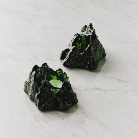 The Rock lyslanterne smaragdgrøn 9,1 cm