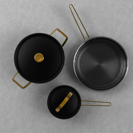 Arvet kastrull 1L, Viggo (Mattvart + M&auml;ssing)