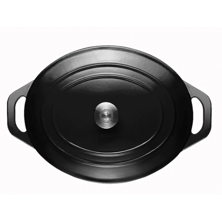 Stenfors Cast iron casserole oval 6.3 L Black