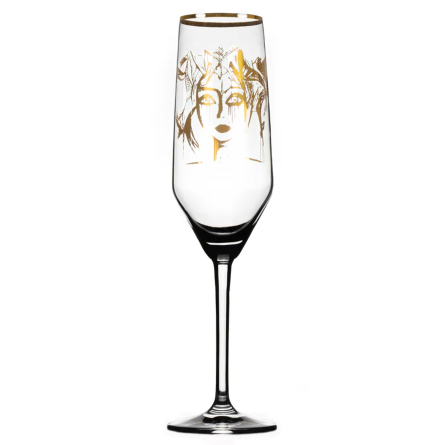 Slice of Life Gold Champagne Glass, 30cl