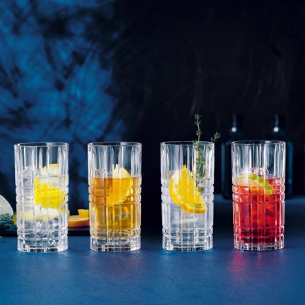 Square Longdrinkglas, 4-Pack