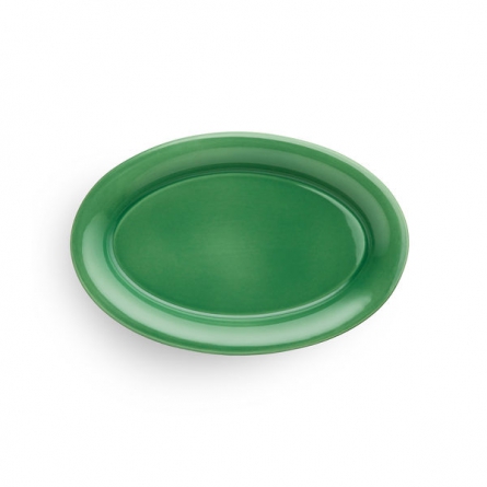 Ursula Oval plate 22x16 cm Mörkgrön