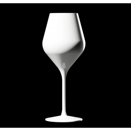 Sunset White plastic wine glasses 46 cl, 6-pack
