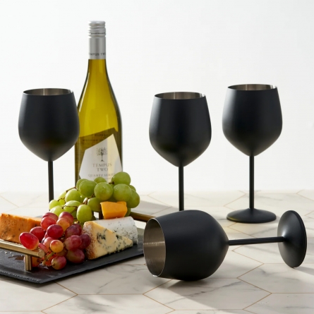 Wine Glass Matte Black 50cl, 4-pack