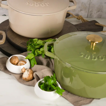 Cast iron casserole 4.4 L Olive