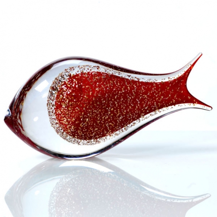 Fish Bling röd Opaque, Ø 28cm