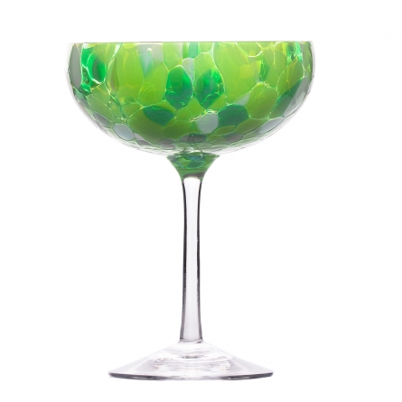 Swirl champagne glass 22 cl, green