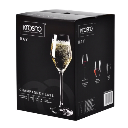 Ray Champagne Glass 22cl, 4-pack